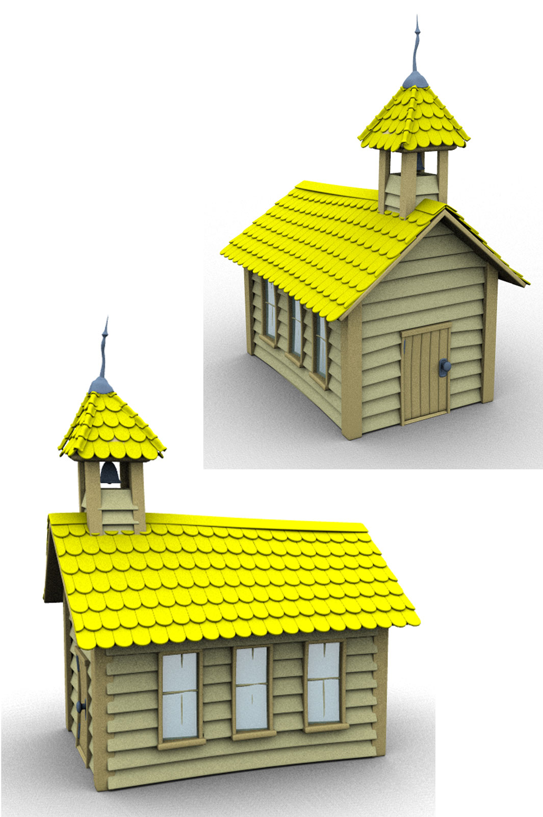 3D rendering of School house