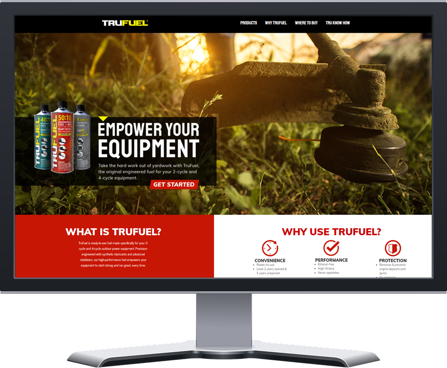 Trufuel website shown on monitor