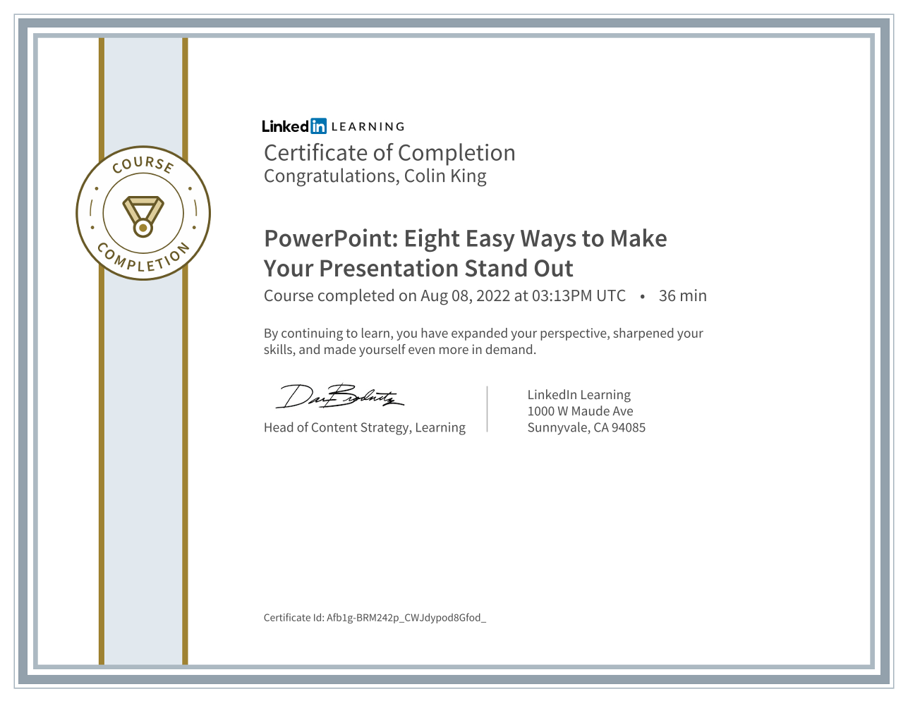 PowerPoint Certificate