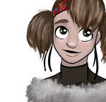 girl with ponytails cartoon character