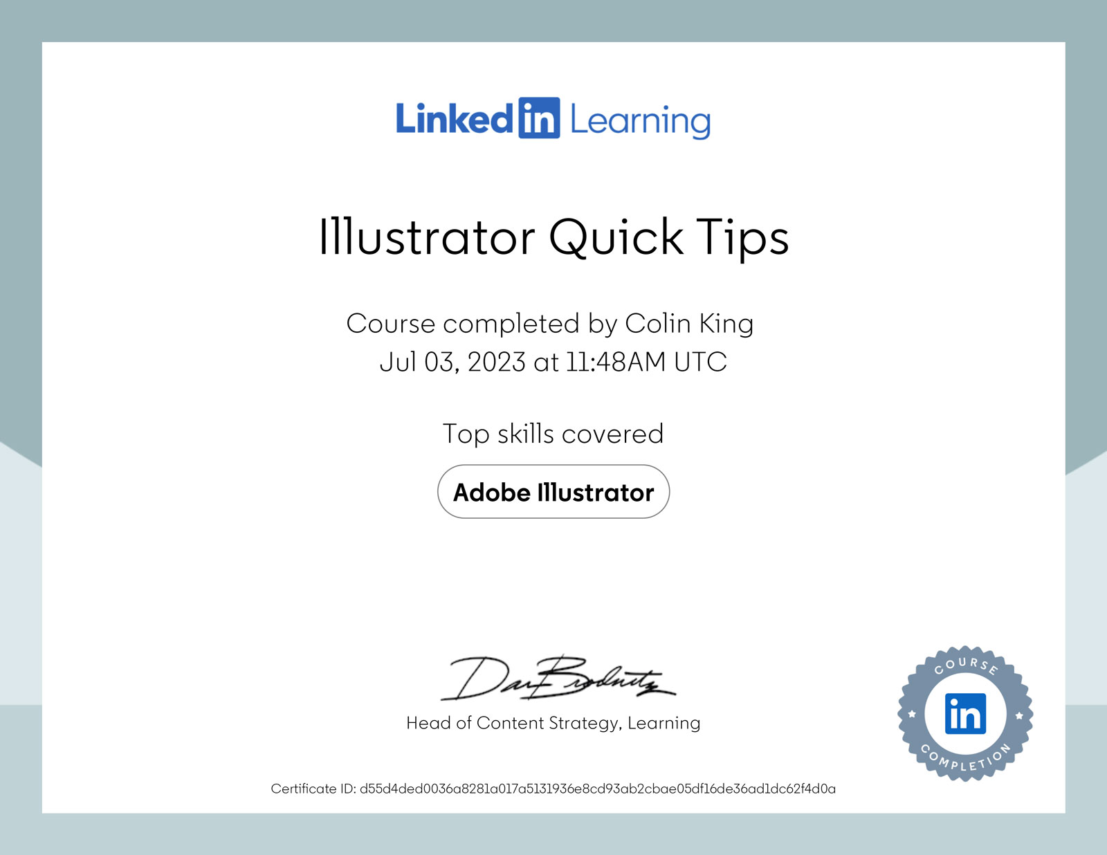 illustrator quick tips certificate