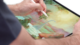 drawing on tablet using adobe fresco