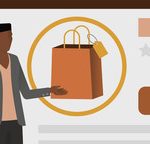 illustration of Amazon shopping bag
