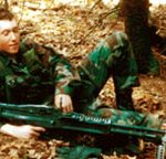 resting against a tree with my M60